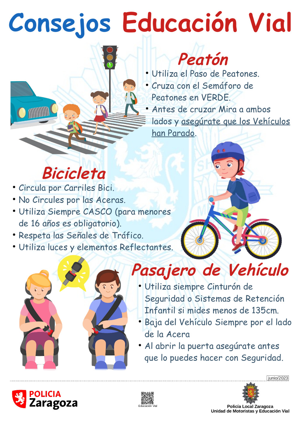 Cartel Educaci�n Vial Primaria